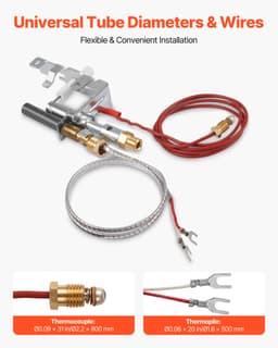 Sestava plynového zapalovače, OE 14D0477, LPG8404, SRV14D0477 Sada sestavy plynového zapalovače krbu, výměna zapalování LPG, kompatibilní s modely Lexington Forge, Majestic, Martin, Monessen - miniatura 2