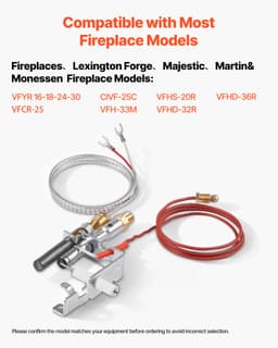 Sestava plynového zapalovače, OE 14D0477, LPG8404, SRV14D0477 Sada sestavy plynového zapalovače krbu, výměna zapalování LPG, kompatibilní s modely Lexington Forge, Majestic, Martin, Monessen - miniatura 20