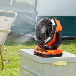 Přenosný dobíjecí ventilátor 330,2 mm, ventilátor na baterie s LED lucernou, 4 nastavitelné rychlosti a automatické otáčení 45°/90° a časovač, ventilátory na baterie s USB pro cestování, ložnici, domov, kempování, kancelář - miniatura 15