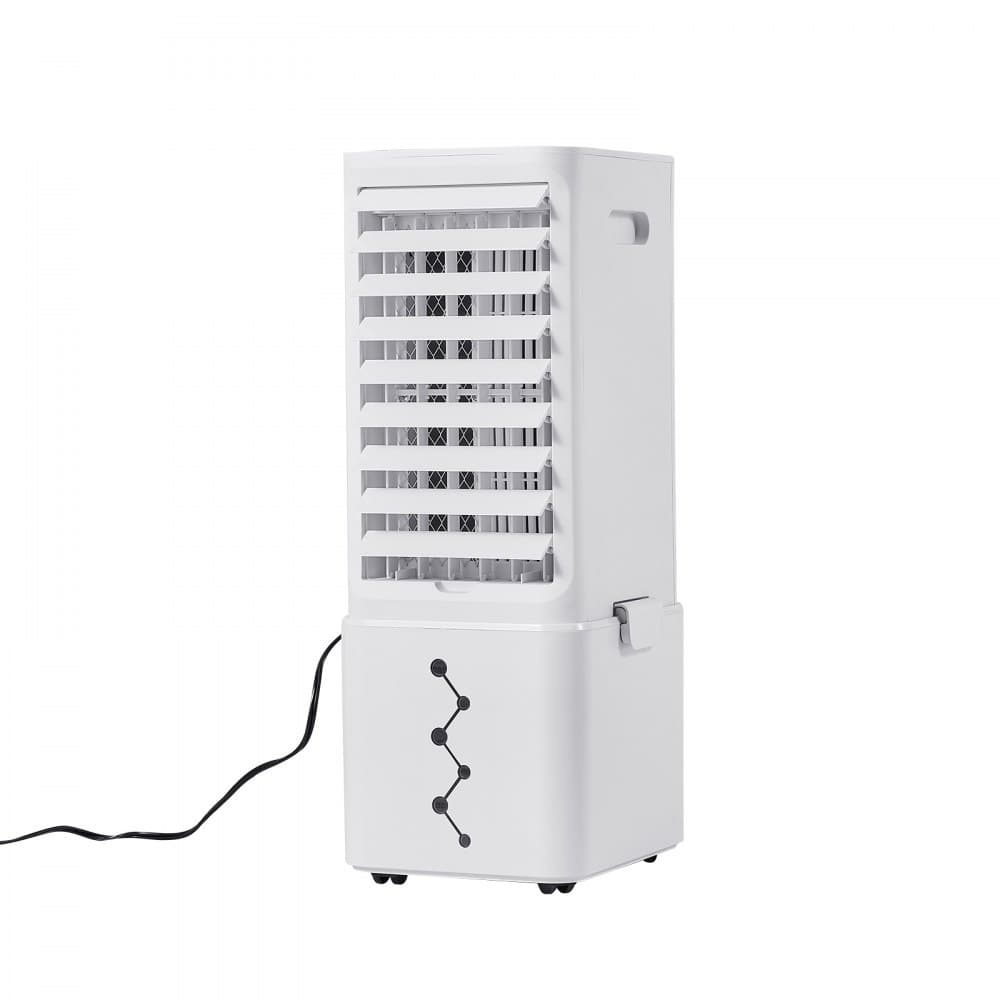 Přenosná klimatizace, 9l 550 CFM bahenní chladič s 12hodinovým časovačem a dálkovým ovládáním, 3stupňový odpařovací chladič vzduchu se 2 ledovými boxy, tichý a přenosný, ideální pro venkovní i vnitřní použití