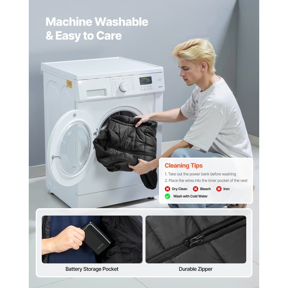 Vyhřívaná vesta, pánská elektrická vyhřívací vesta s baterií 16000 mAh, 8 topných zón, lehká dobíjecí zimní vesta se 3 úrovněmi, pro venkovní turistiku, kempování, rybaření, lyžování, velikost L