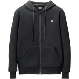 Vyhřívaná mikina s kapucí, unisex vyhřívaná mikina s baterií 7,4 V, elektrická bunda na zip s 5 topnými zónami pro muže a ženy, lehký teplý vyhřívaný venkovní svetr pro kempování, velikost L, černá - miniatura 23