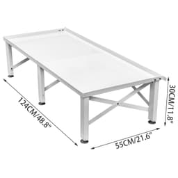 Univerzální podstavec na prádlo 124x54,9 cm, výška 30 cm, univerzální podstavec na prádlo s výškově nastavitelnými nožičkami pro pračky, sušičky, mrazáky nebo ledničky - miniatura 16