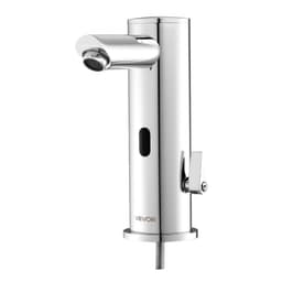 Bezdotyková umyvadlová baterie, automatická baterie s čidlem pohybu na toaletu, nastavitelná handsfree baterie pro studenou a teplou vodu s jednou rukojetí, na baterie pro trubku 9,5 mm, kartáčovaný niklový stříbro - miniatura 3