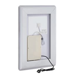 LED koupelnové zrcadlo, 50 x 70 cm LED koupelnové zrcadlo s předním a zadním podsvícením, zrcadlo s paměťovou funkcí a světly proti zamlžování, plynule stmívatelné koupelnové zrcadlo ve 3 barvách, nástěnné - miniatura 22