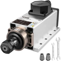 Vzduchem chlazený vřetenový motor 2,2 kW CNC vřetenový motor 220 V čtvercový vzduchem chlazený vřetenový motor ER20 kleština 24 000 ot./min CNC vřeteno 6 A vřetenový motor 400 Hz pro CNC router, gravírovací a frézovací stroj - miniatura 2