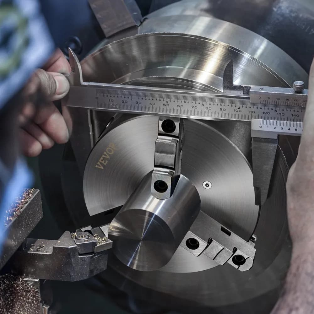 3čelisťové soustružnické sklíčidlo, 8'', samostředicí sklíčidlo, upínací rozsah 0,16-8 palců/4-200 mm s upevňovacími šrouby s T-klíčem, šestihranný klíč, pro soustruh, 3D tiskárnu, obráběcí centrum, frézku, vrtačku