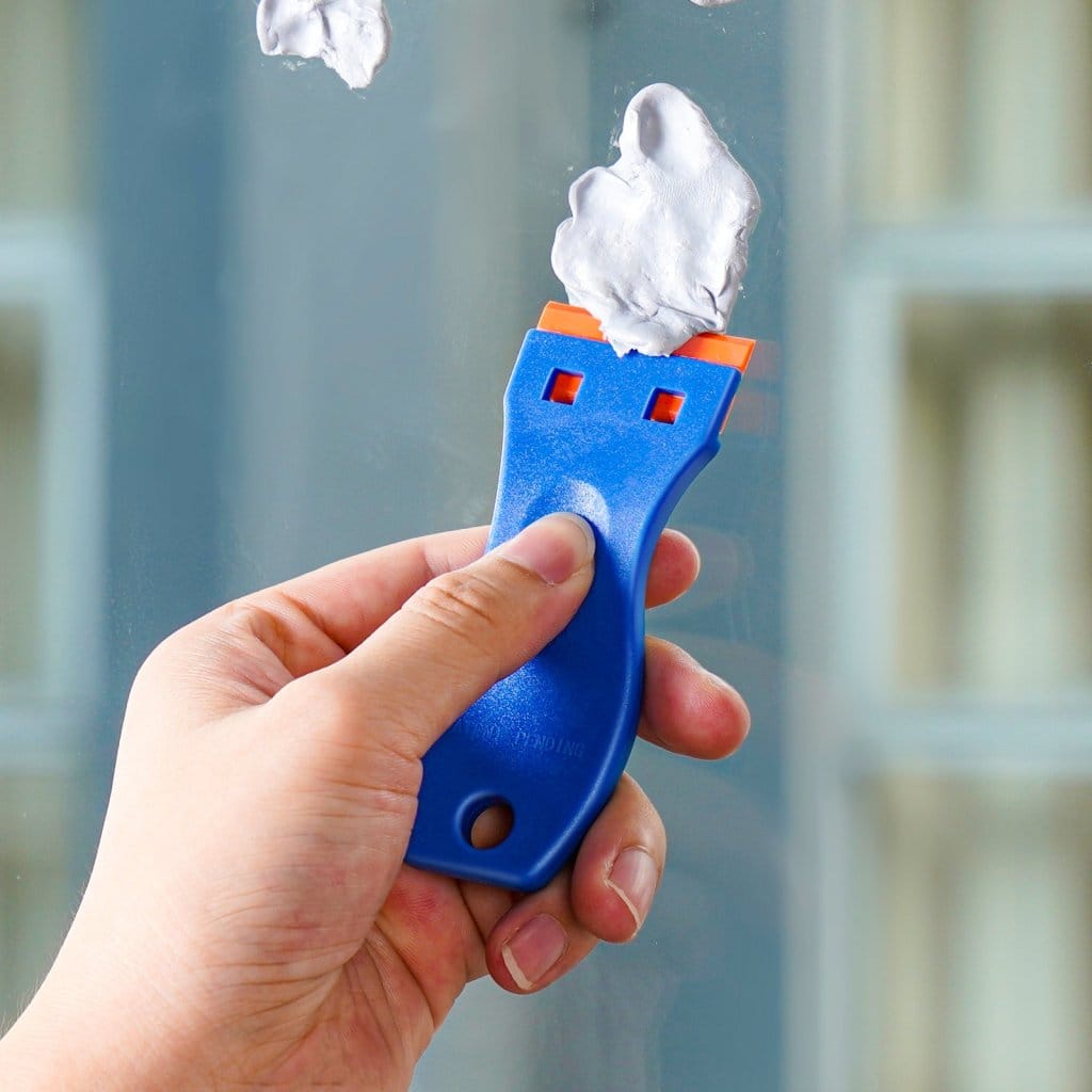 Plastová škrabka na žiletky 2 ks; 120 ks čepelí z POM plastu