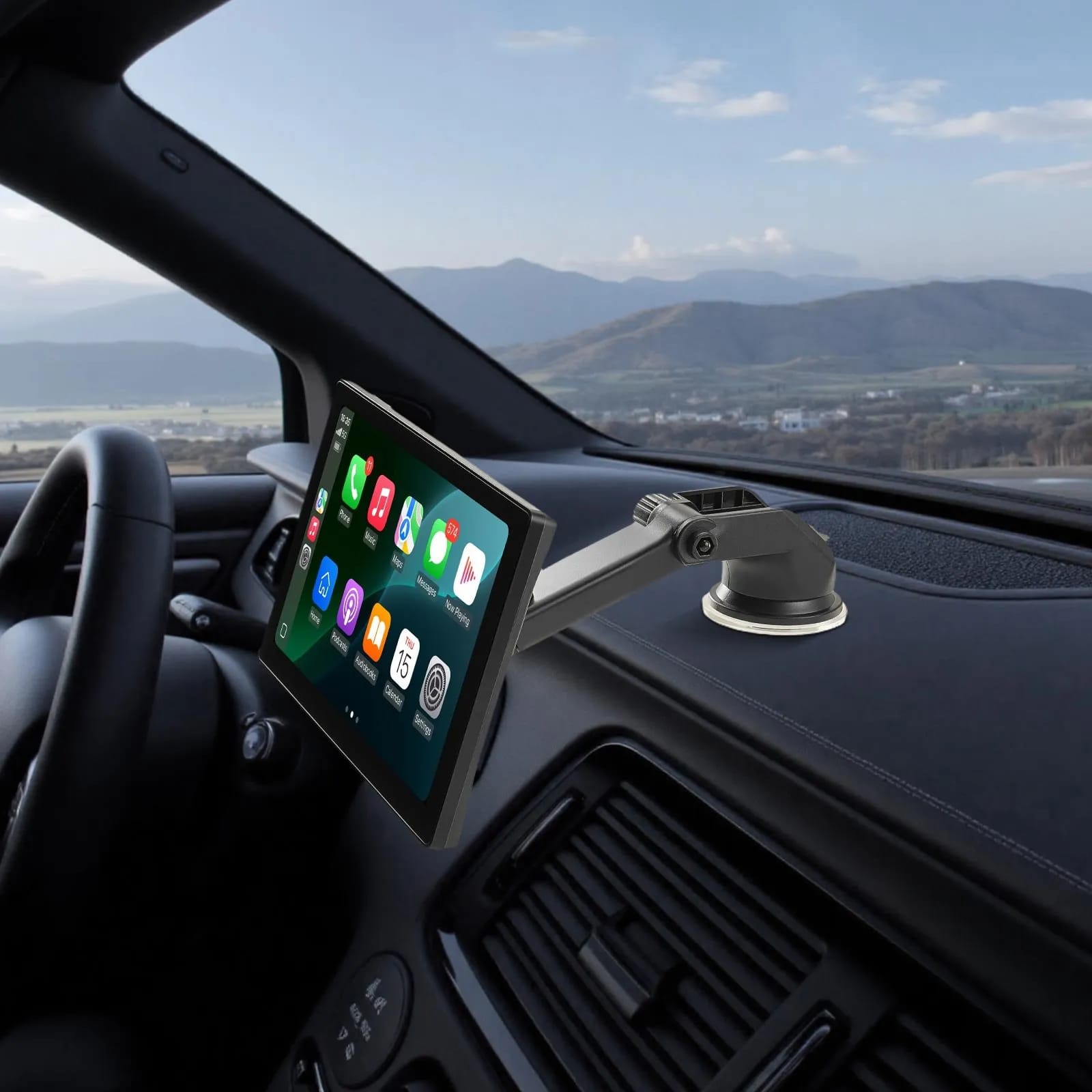 Autorádio s dotykovým displejem CarPlay 9 pro Apple a Android, přední/ zadní kamera