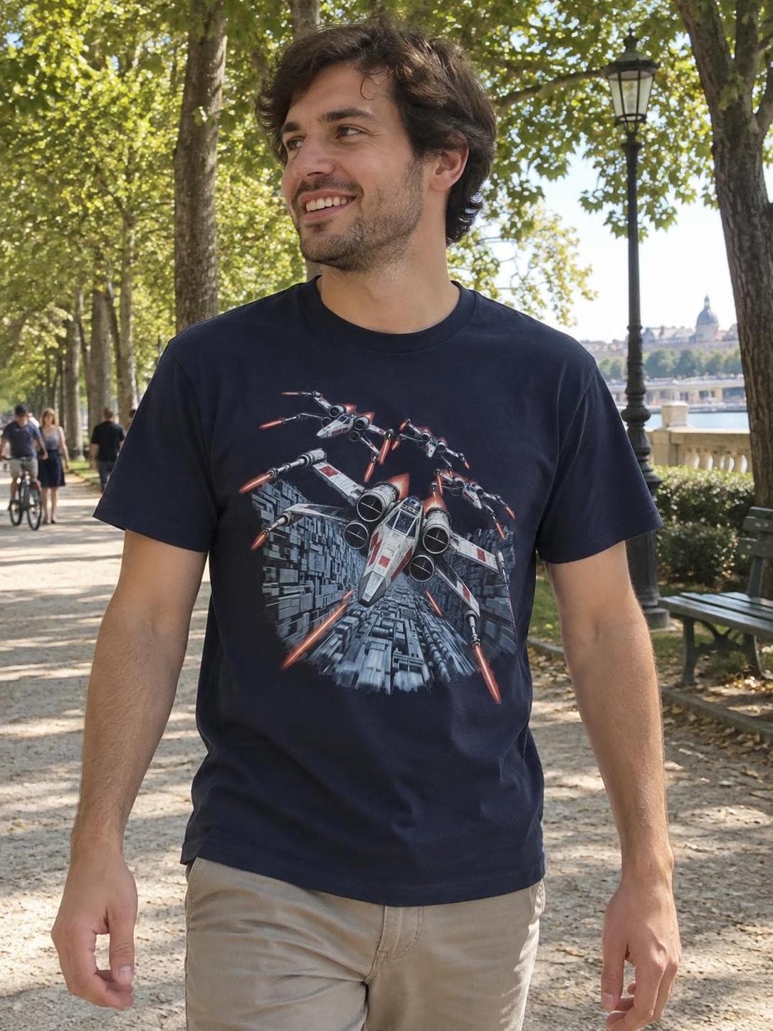 Star Wars – Let příkopem – tričko z těžké bavlny s potiskem (SOL'S Imperial)